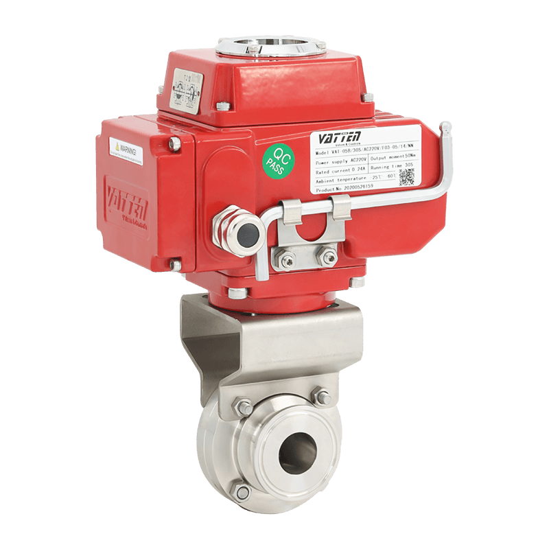 Válvula de mariposa de abrazadera sanitaria eléctrica