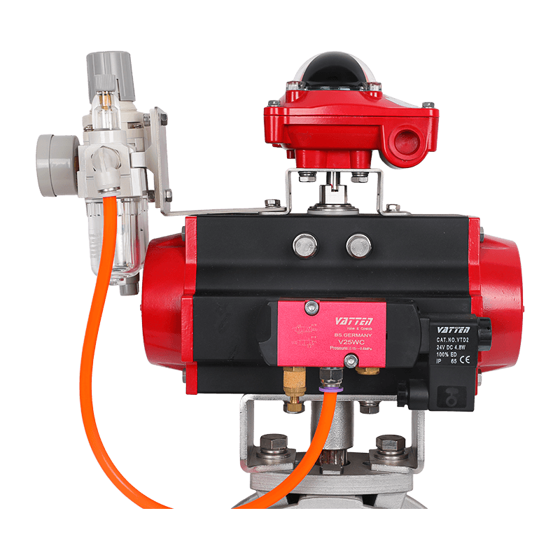 Válvula de mariposa neumática para polvo