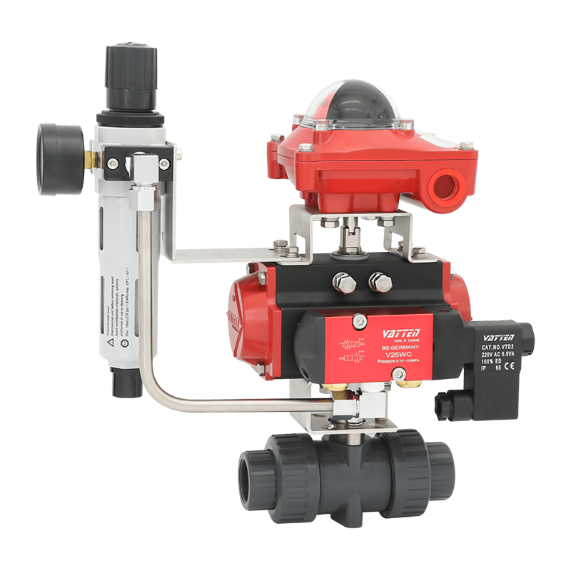 Válvula de bola neumática de PVC