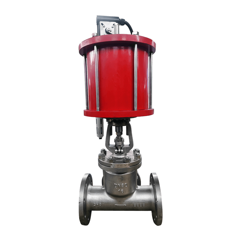 Válvula de cierre neumática de acero inoxidable