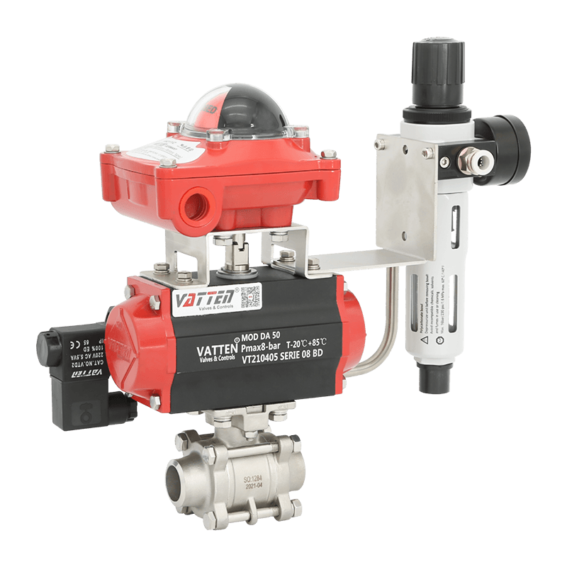 Válvula de bola de soldadura neumática
