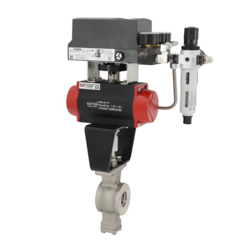 Válvula de bola neumática tipo V